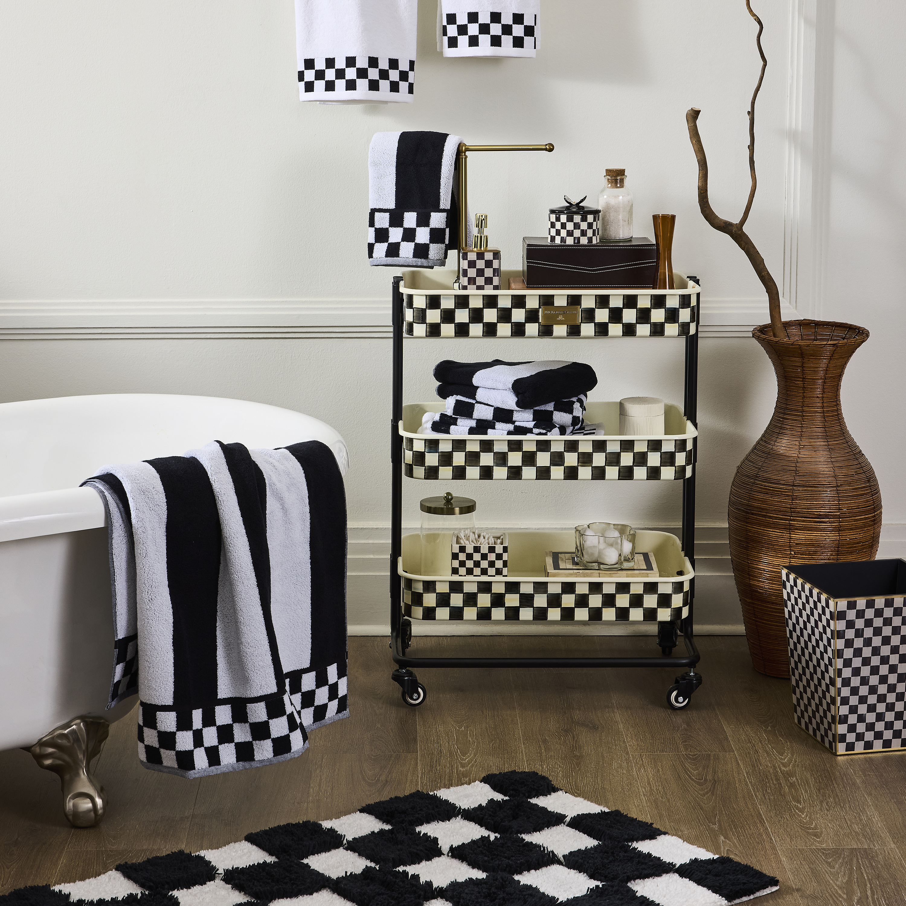 MacKenzie-Childs Courtly Check Kitchen Cart - Thumbnail 2