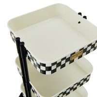 Courtly Check 3-Tier Compact Kitchen Cart