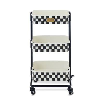 Courtly Check 3-Tier Compact Kitchen Cart