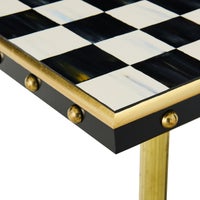 Courtly Brass & Ceramic Console Table