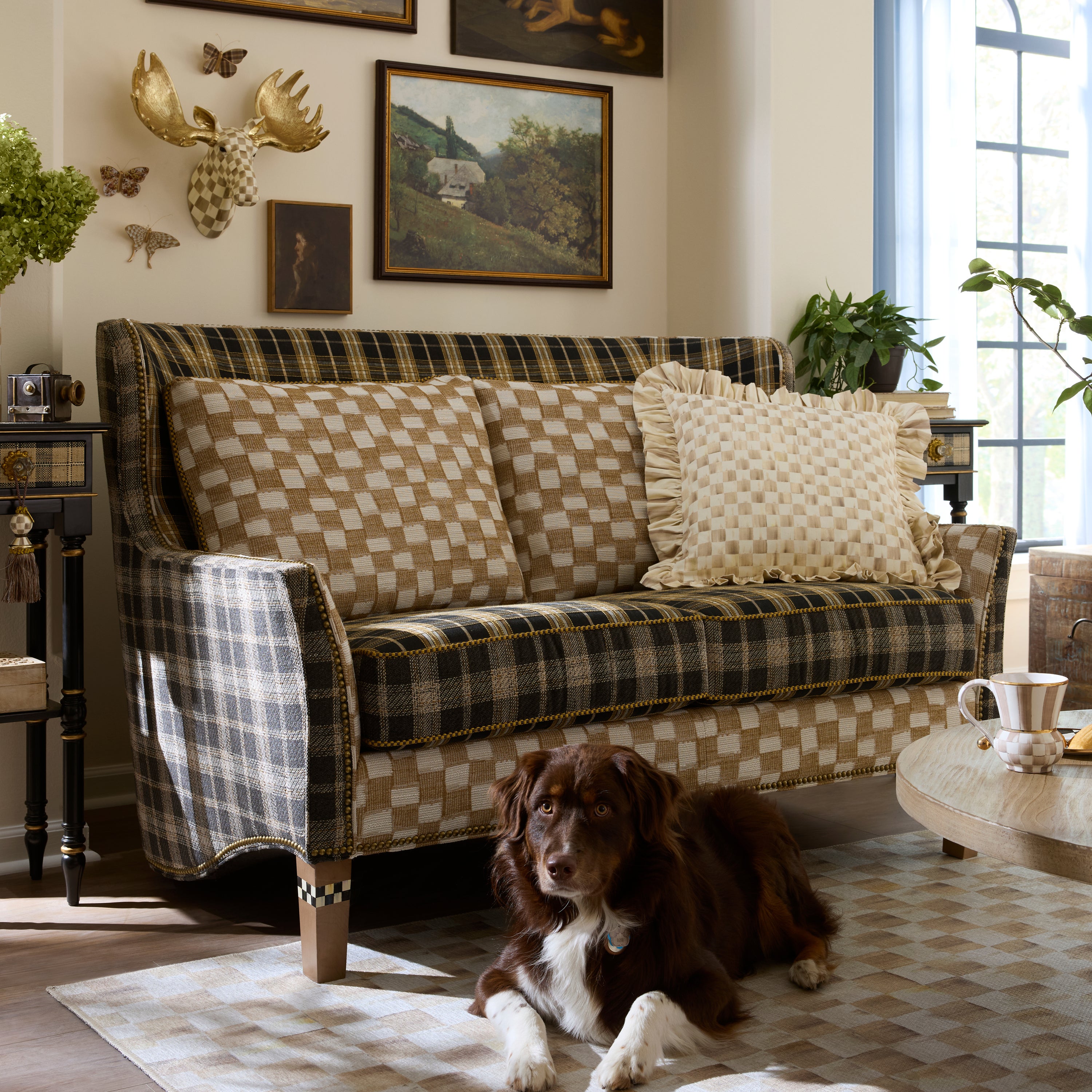 MacKenzie-Childs | Mad for Plaid Loveseat