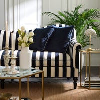 Marquee Black Stripe Chenille Sofa