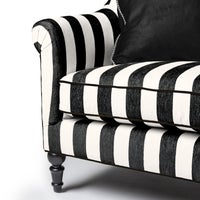 Marquee Black Stripe Chenille Sofa