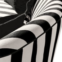 Marquee Black Stripe Chenille Sofa