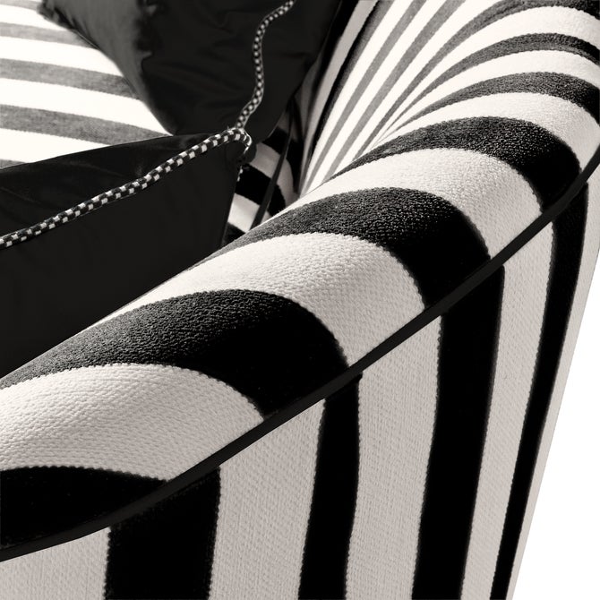Marquee Black Stripe Chenille Sofa image number 3