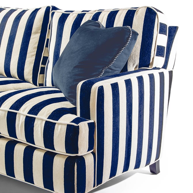 Marquee Navy Stripe 2-Piece Right Arm Chaise Sectional image number 1