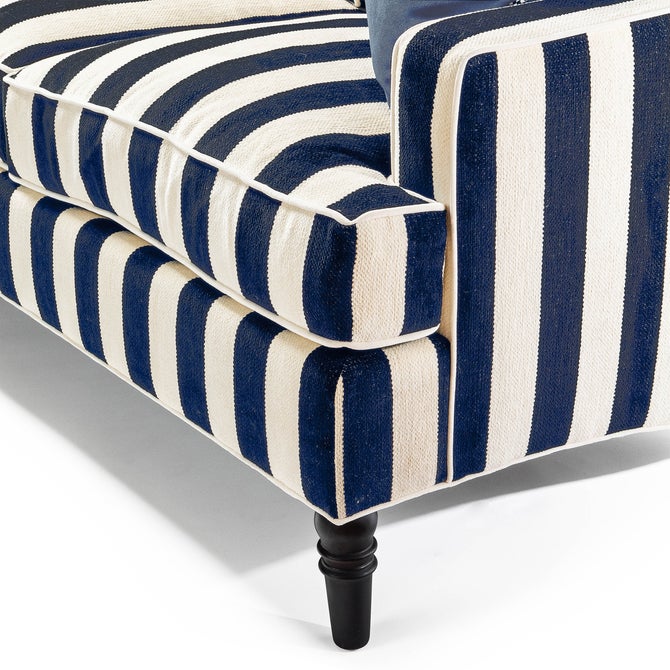 Marquee Navy Stripe 2-Piece Right Arm Chaise Sectional image number 3