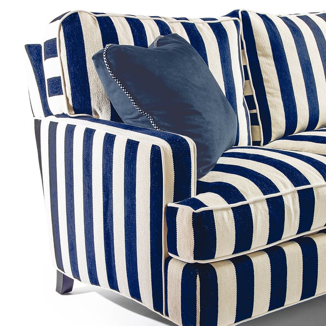 Marquee Navy Stripe 2-Piece Left Arm Chaise Sectional image number 1