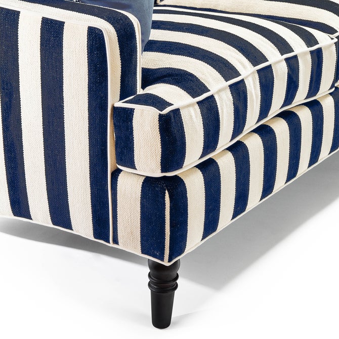 Marquee Navy Stripe 2-Piece Left Arm Chaise Sectional image number 2