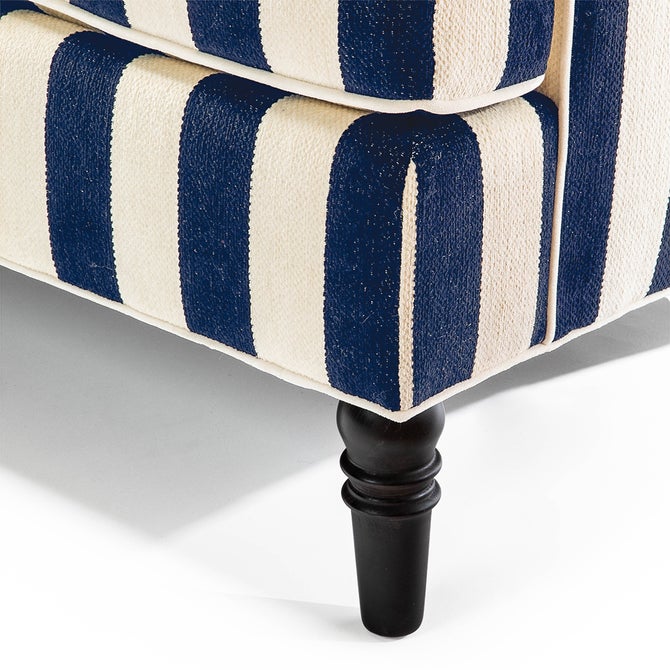 Marquee Navy Stripe 2-Piece Left Arm Chaise Sectional image number 3