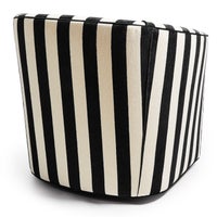 Marquee Black Stripe Chenille Swivel Chair