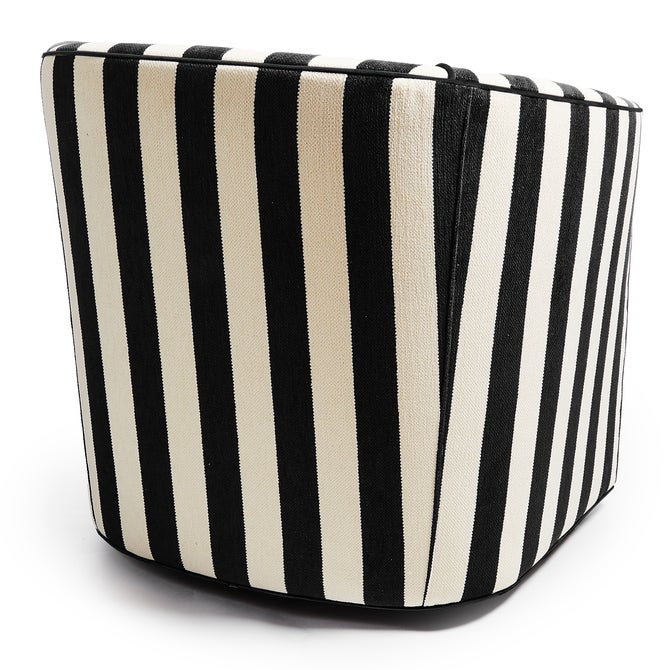 Marquee Black Stripe Chenille Swivel Chair image number 3