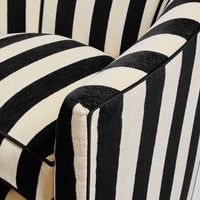 Marquee Black Stripe Chenille Swivel Chair