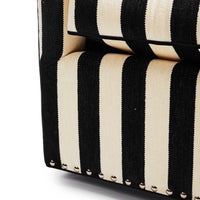 Marquee Black Stripe Chenille Swivel Chair