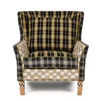 Mad for Plaid Wing Chair