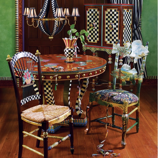 Dark Flower Basket Side Chair image number 7