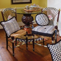 Dark Flower Basket Side Chair