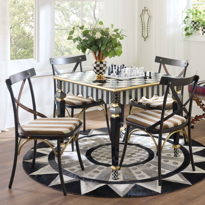 Flatiron Brown Stripe Dining Chair image number 1