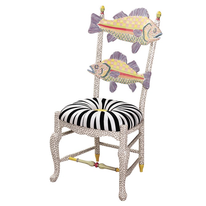 Freckle Fish Chair - Black & White Seat image number 0
