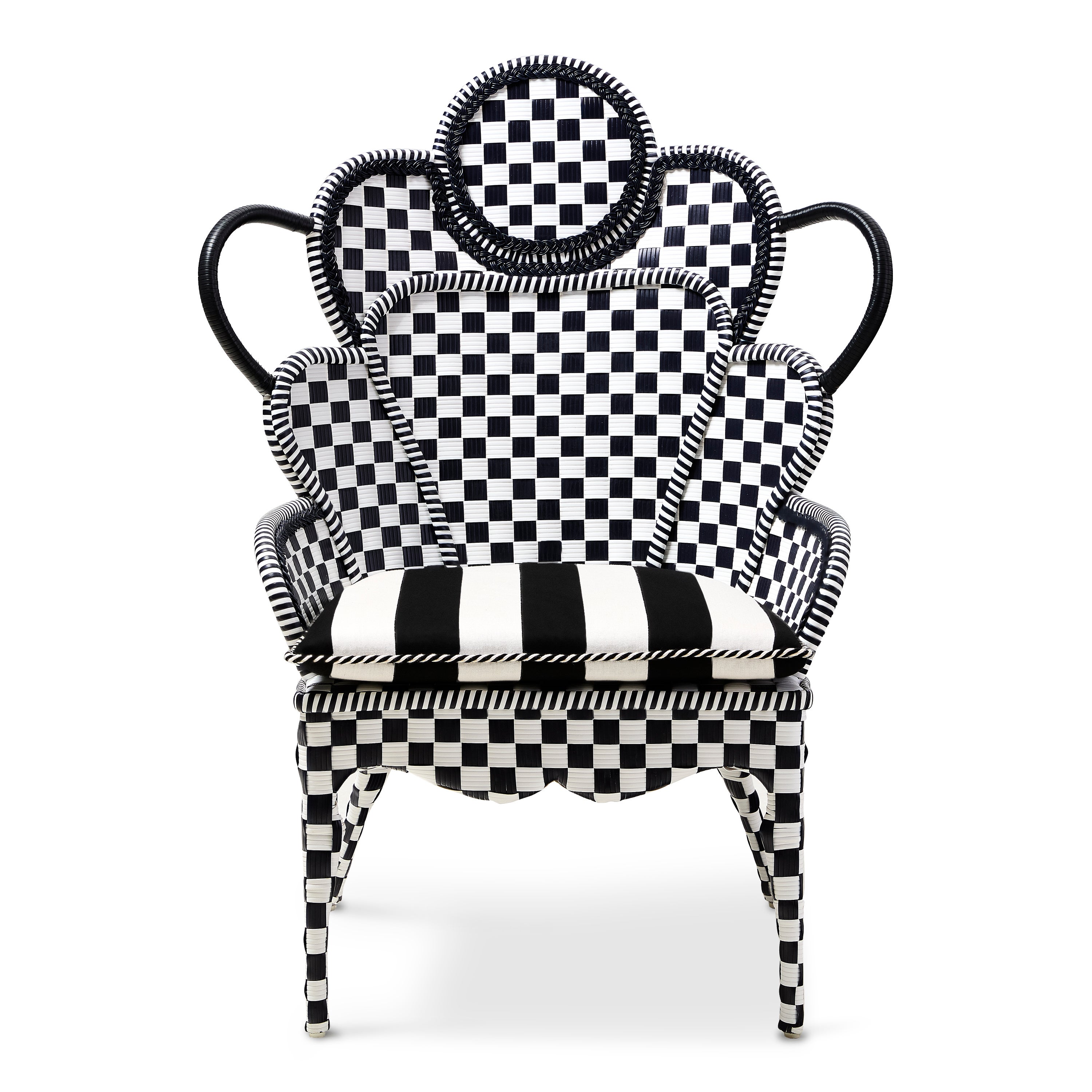 MacKenzie-Childs | Gambit Check Outdoor Wing Chair