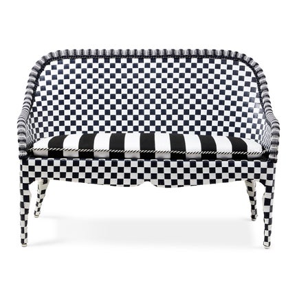 Gambit Check Outdoor Loveseat