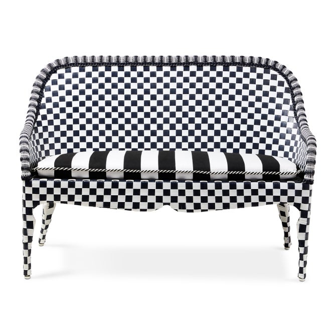 Gambit Check Outdoor Loveseat image number 0