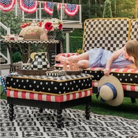 Spindle Cabana Outdoor Ottoman