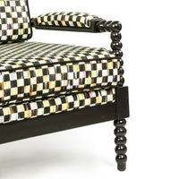 Spindle Check Outdoor Loveseat