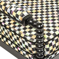 Spindle Check Outdoor Loveseat