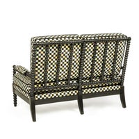Spindle Check Outdoor Loveseat