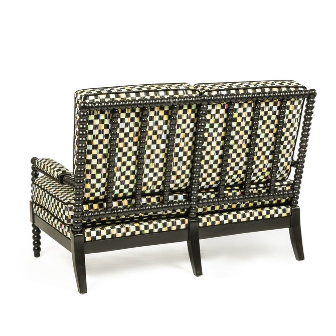 Spindle Check Outdoor Loveseat image number 6