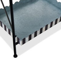 Courtly Stripe Galvanized Indoor/Outdoor Butler