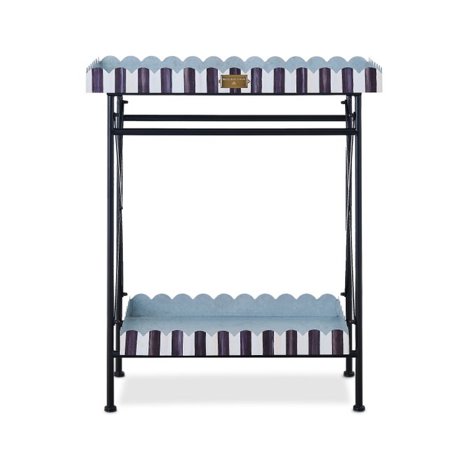 Courtly Stripe Galvanized Indoor/Outdoor Butler image number 0