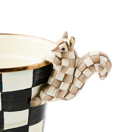 Mocha Check Squirrel Pot Climber