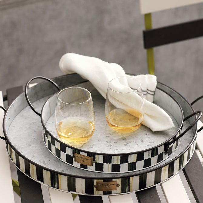 Spectator Galvanized Serving Trays, Set of 2 image number 1