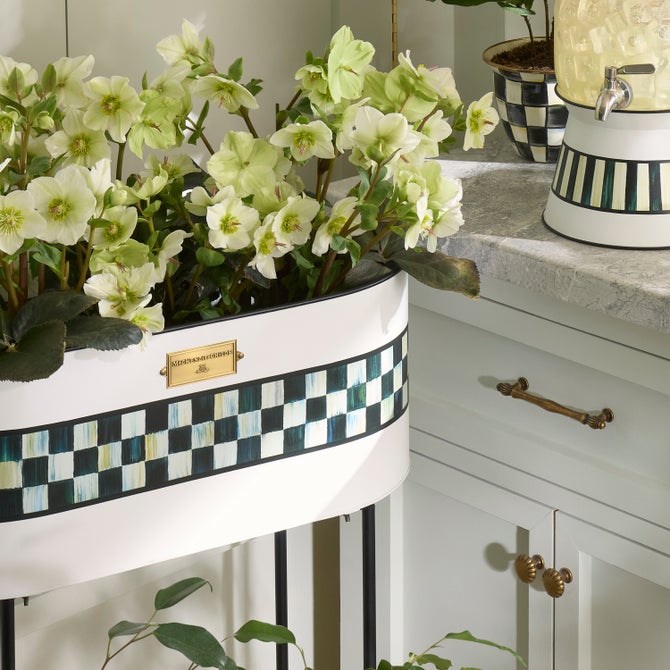 Spectator Galvanized Standing Planter image number 1