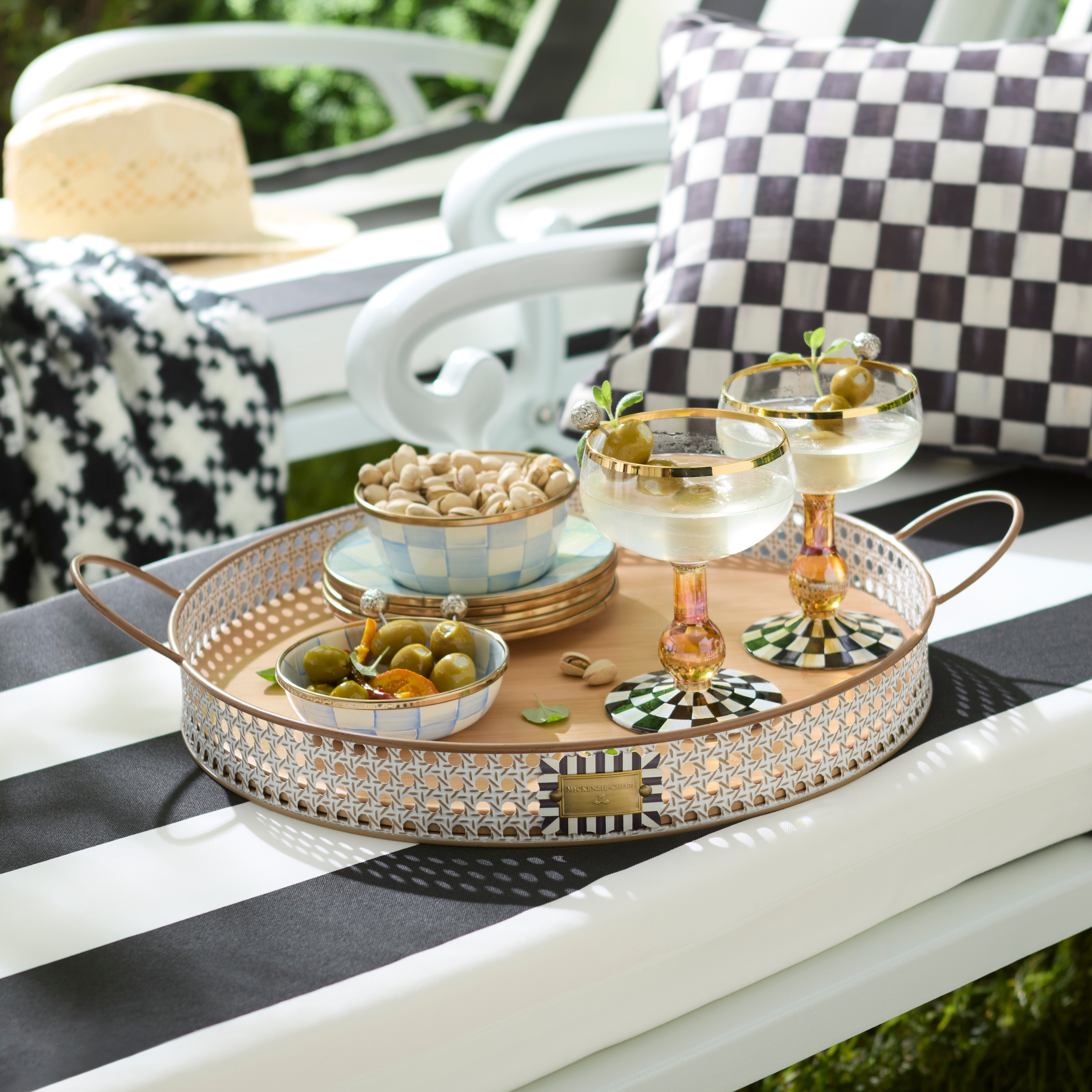MacKenzie-Childs Cane Serving Tray