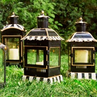 Courtly Stripe Large Candle Lantern