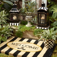 Courtly Stripe Small Candle Lantern