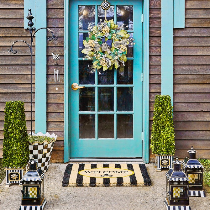 Courtly Stripe Small Candle Lantern image number 2