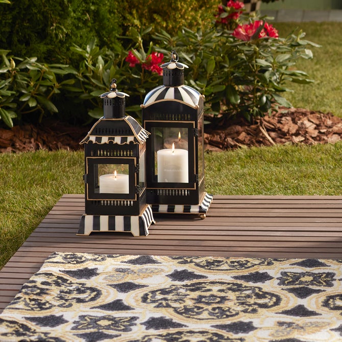 Courtly Stripe Small Candle Lantern image number 10