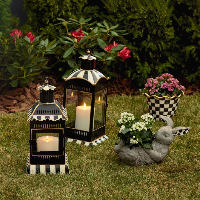 Courtly Stripe Small Candle Lantern image number 12