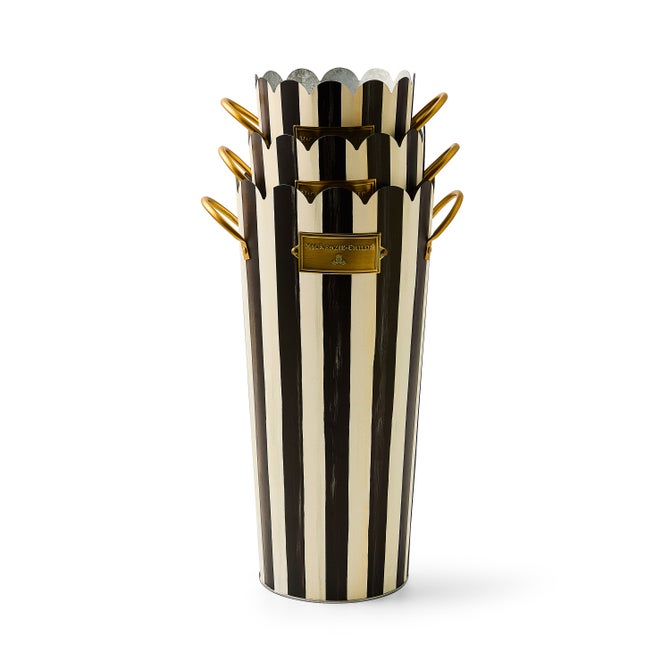 Courtly Stripe Flower Buckets, Set of 3 image number 2