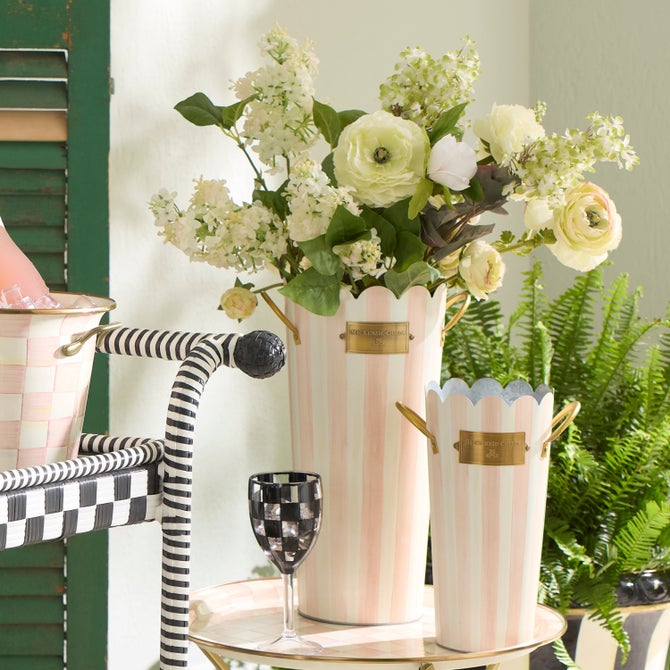 Rosy Stripe Flower Buckets, Set of 3 image number 3