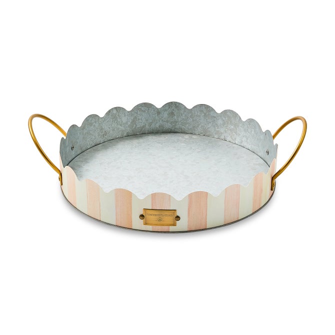 Rosy Stripe Serving Trays, Set of 2 image number 4