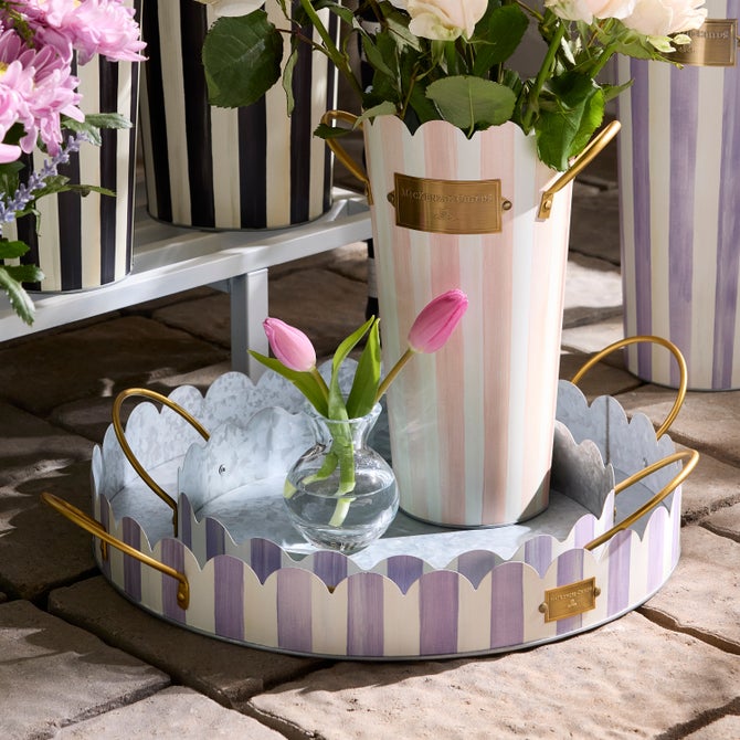 Violet Stripe Serving Trays, Set of 2 image number 2