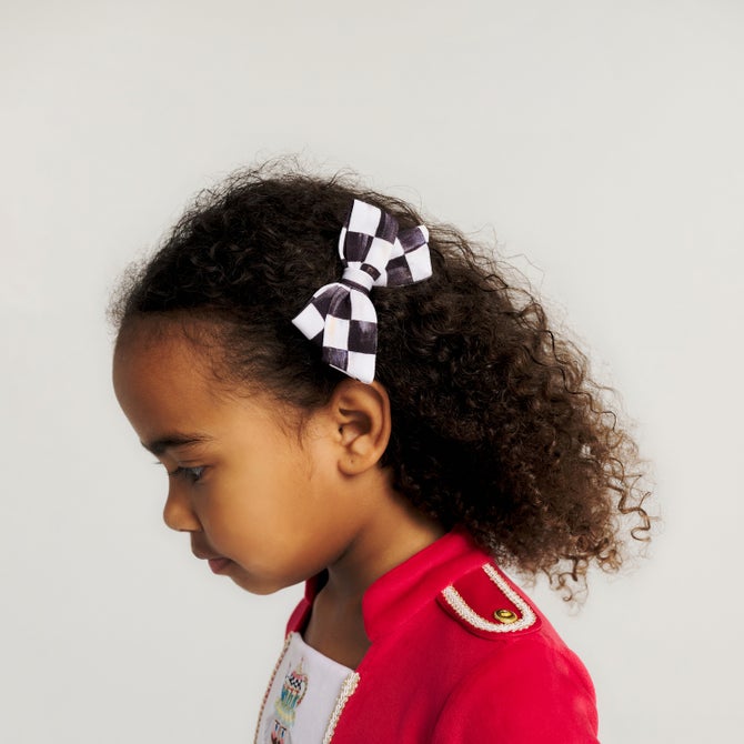 Posh Peanut Courtly Check Mini Bow Hair Clips image number 0