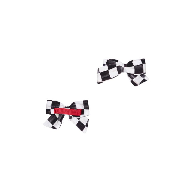 Posh Peanut Courtly Check Mini Bow Hair Clips image number 2