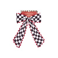 Posh Peanut Courtly Check Scallop Bow Clip