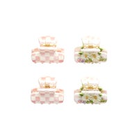 Goody Pink Multi Mini Claw Set of 4